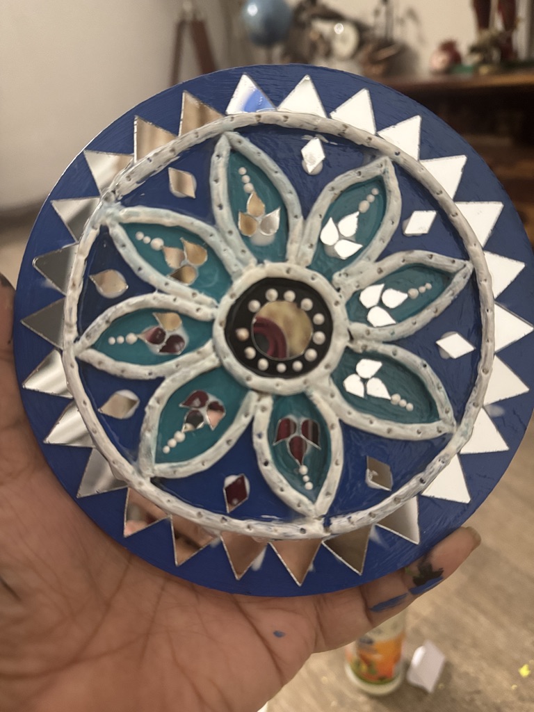 MDF Lipan Art Coaster - Blue